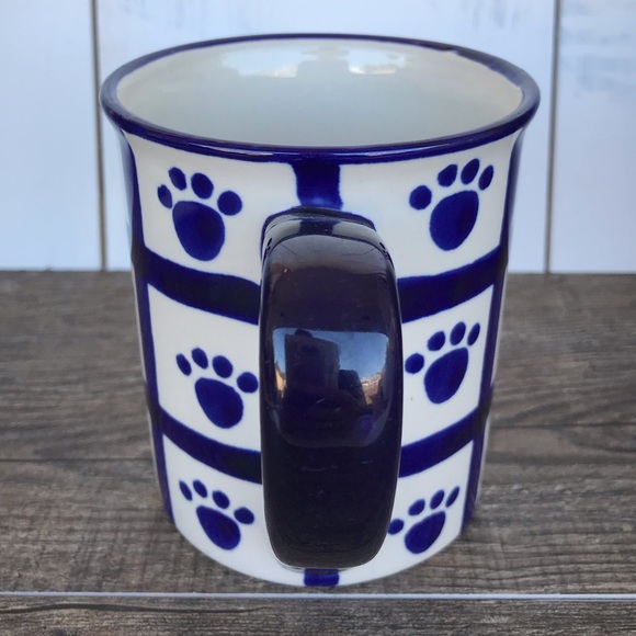 Puppy Paws Blue Mug by Pet Rageous Hand Painted - Picture 4 of 8